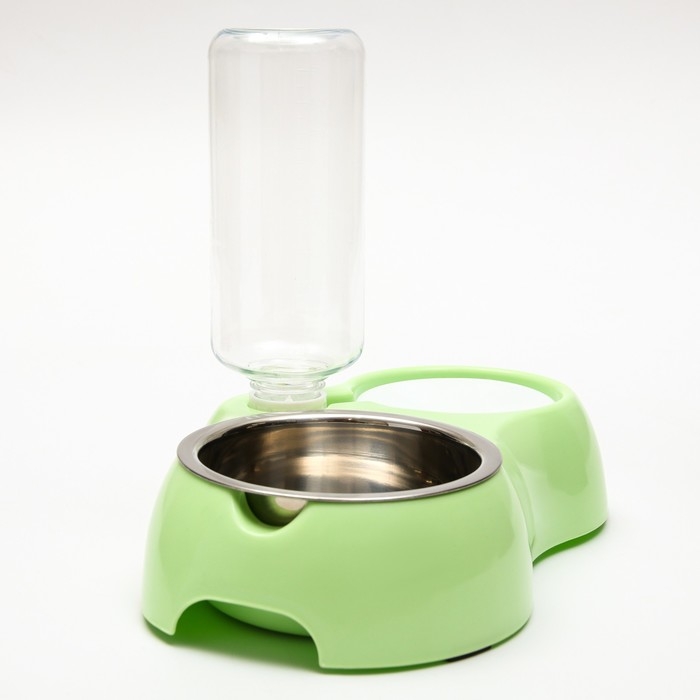 Комплекс автопоилка и автокормушка, 29 х 18,5 х 6 см, зелёный Комплекс автопоилка и автокормушка, 29 х 18,5 х 6 см, зелёный