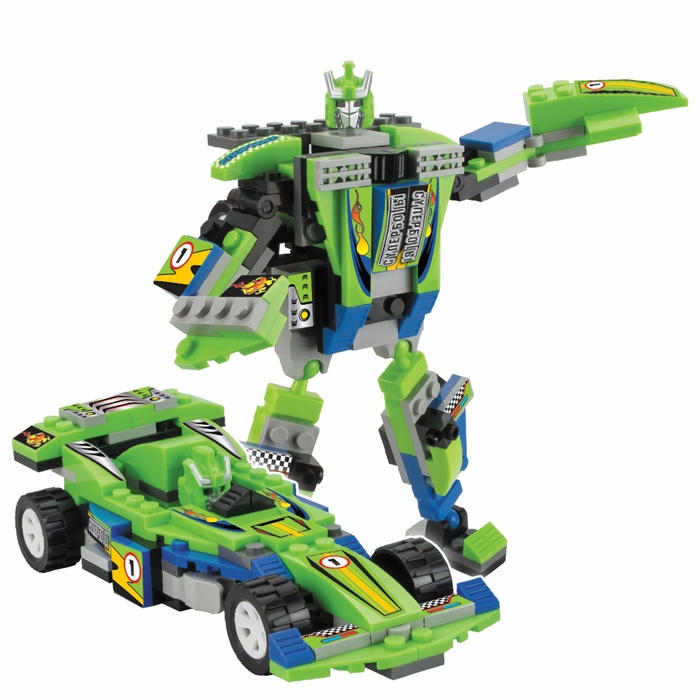 Конструктор-трансформер «Спорткар», 129 деталей, цвета МИКС Конструктор-трансформер «Спорткар», 129 деталей, цвета МИКС