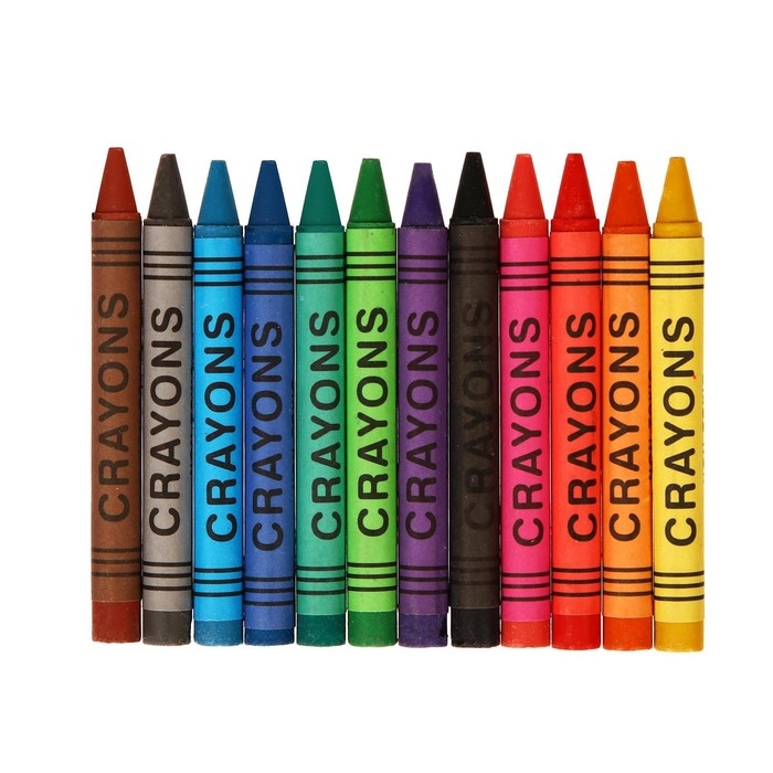 Набор из 12 восковых карандашей, высота 1 шт. = 8 см, d = 0,8 см Набор из 12 восковых карандашей, высота 1 шт. = 8 см, d = 0,8 см