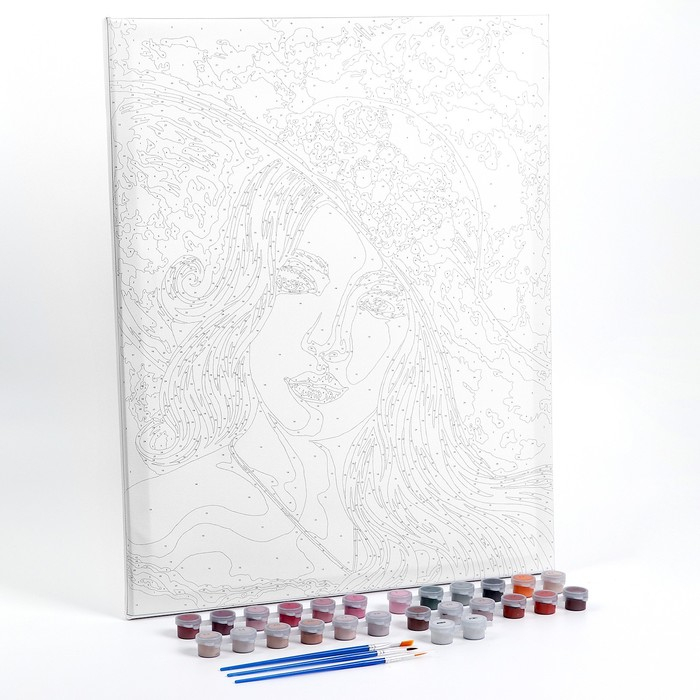 Картина по номерам на холсте с подрамником &laquo;Девушка в шляпе&raquo;, 40 х 50 см