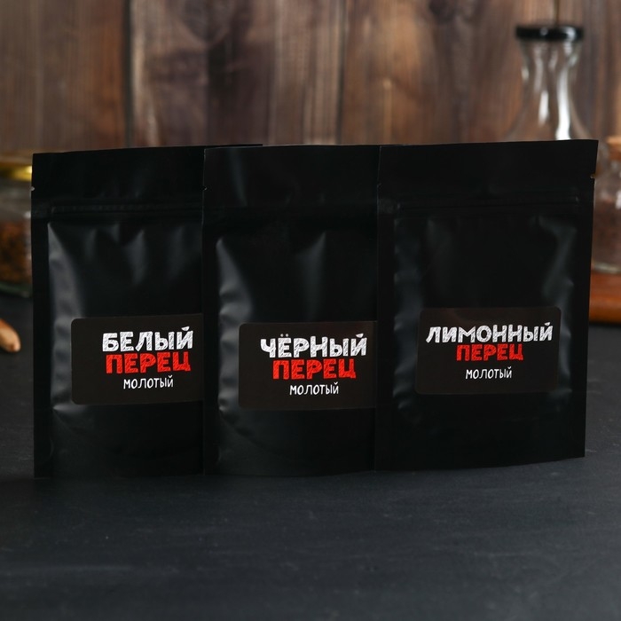 Набор специй «Букет перцев» для блюд: белый перец, чёрный и лимонный, 150 г (3 шт. х 50 г). Набор специй «Букет перцев» для блюд: белый перец, чёрный и лимонный, 150 г (3 шт. х 50 г).