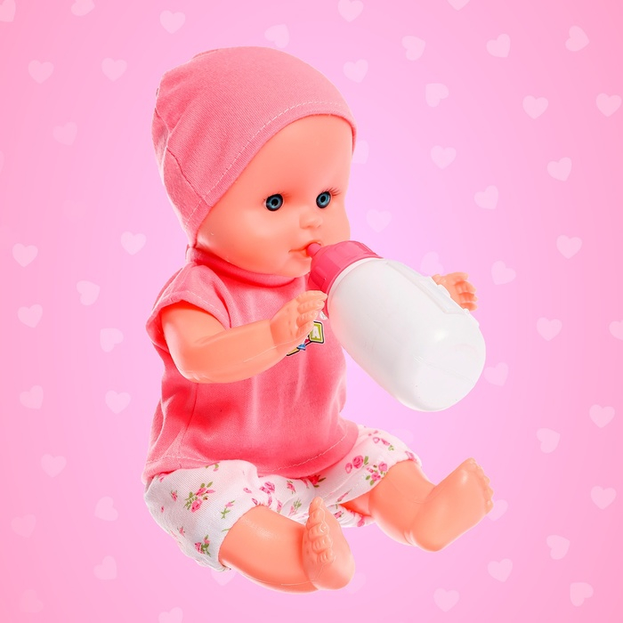 Пупс функциональный «Ангелочек» со звуковыми эффектами, писает, пьёт, с аксессуарами Пупс функциональный «Ангелочек» со звуковыми эффектами, писает, пьёт, с аксессуарами