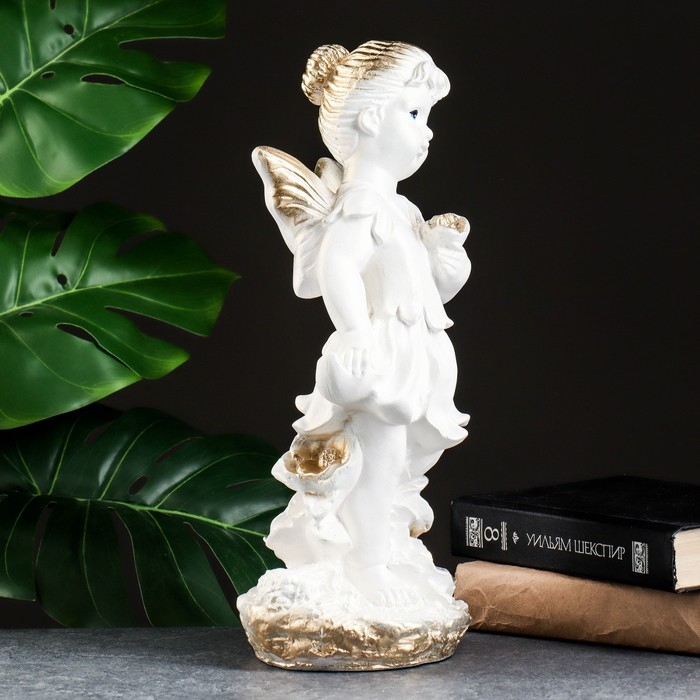 Фигура  Фигура "Фея Флора" белая 38х17х16см