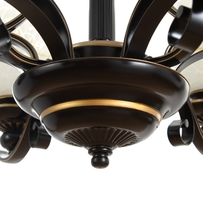 Люстра Люстра "Аруна" 6х40Вт Е27 черный 67х67х46 см BayerLux