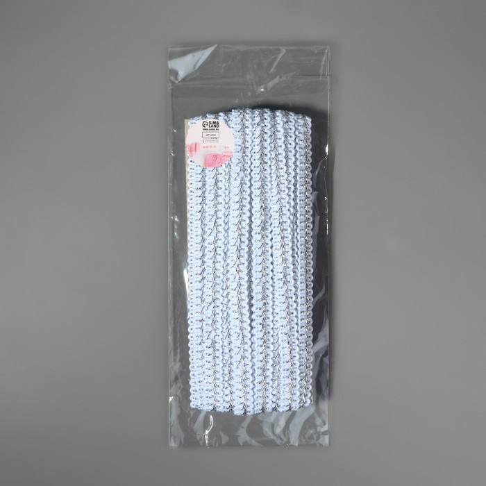 Тесьма декоративная «Шанель», 12 мм, 10 ± 1 м, цвет серебряный Тесьма декоративная «Шанель», 12 мм, 10 ± 1 м, цвет серебряный