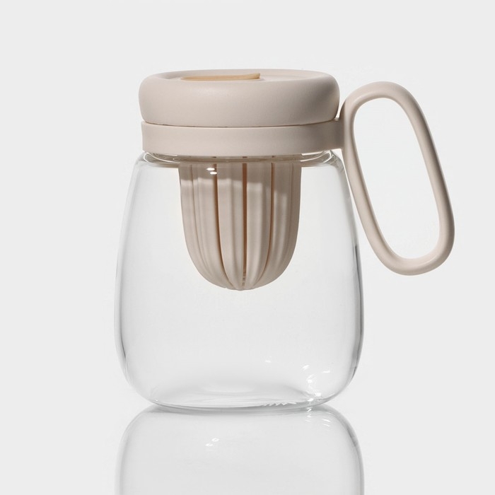 Кружка стеклянная с крышкой и трубочкой «Бьорн», 850 мл Кружка стеклянная с крышкой и трубочкой «Бьорн», 850 мл