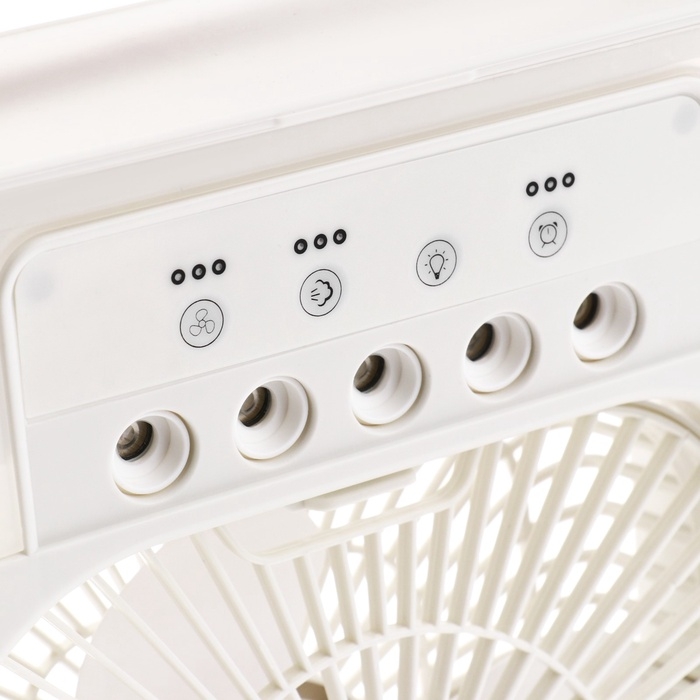 Портативный вентилятор LOF-06, с функцией увлажнителя, 3 скорости, питание USB, белый