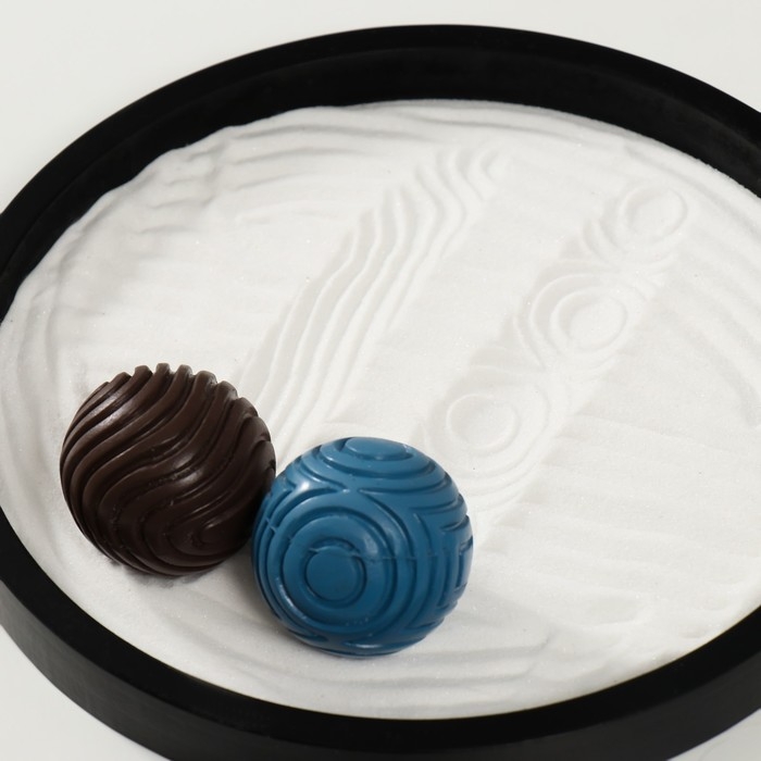 Сад камней Дзен  Сад камней Дзен "Два шара с рисунками" песок+аромапалочки 23х23х5,5 см