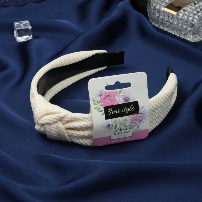 Ободок для волос Ободок для волос "Мадлен" 2,5 см, молочный