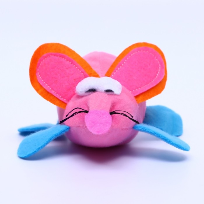 Мышь мягкая вибрирующая, 12 см, микс цветов Мышь мягкая вибрирующая, 12 см, микс цветов