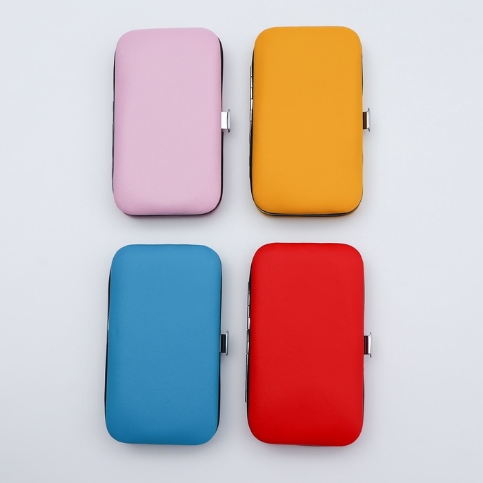 Набор маникюрный, 6 предметов, в футляре, цвет МИКС Набор маникюрный, 6 предметов, в футляре, цвет МИКС