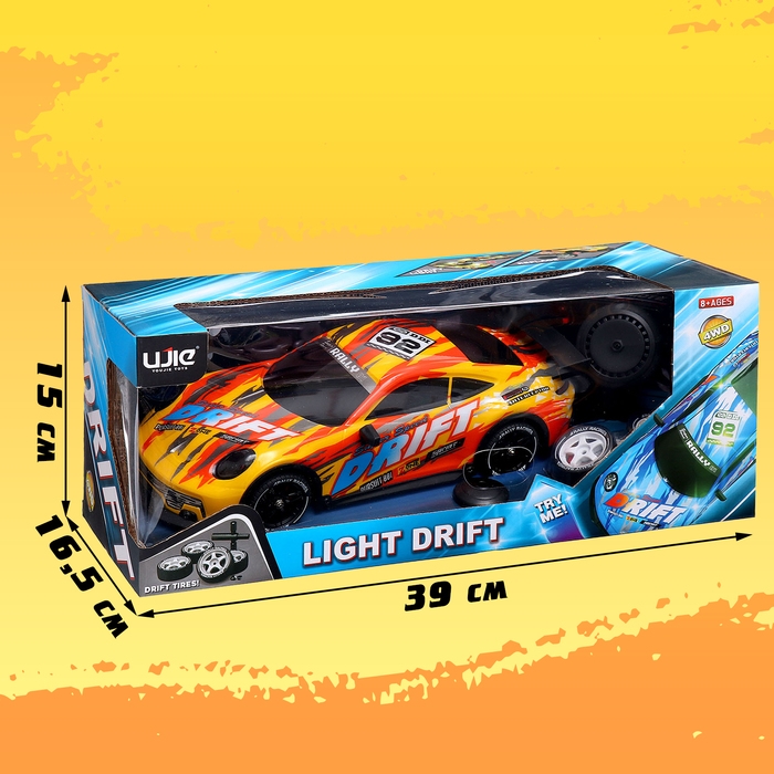 Машина радиоуправляемая «Дрифт», сменные колеса, световые эффекты, работает от аккумулятора Машина радиоуправляемая «Дрифт», сменные колеса, световые эффекты, работает от аккумулятора