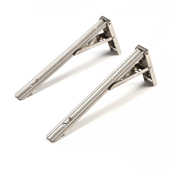 Кронштейн складной для столов и полок ТУНДРА, F001 , 2 шт., длина 300 мм., нержавеющая сталь 97039 Кронштейн складной для столов и полок ТУНДРА, F001 , 2 шт., длина 300 мм., нержавеющая сталь 97039