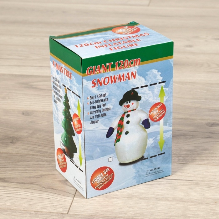 Надувная фигура  Надувная фигура "Дед Мороз" светится, 120 см