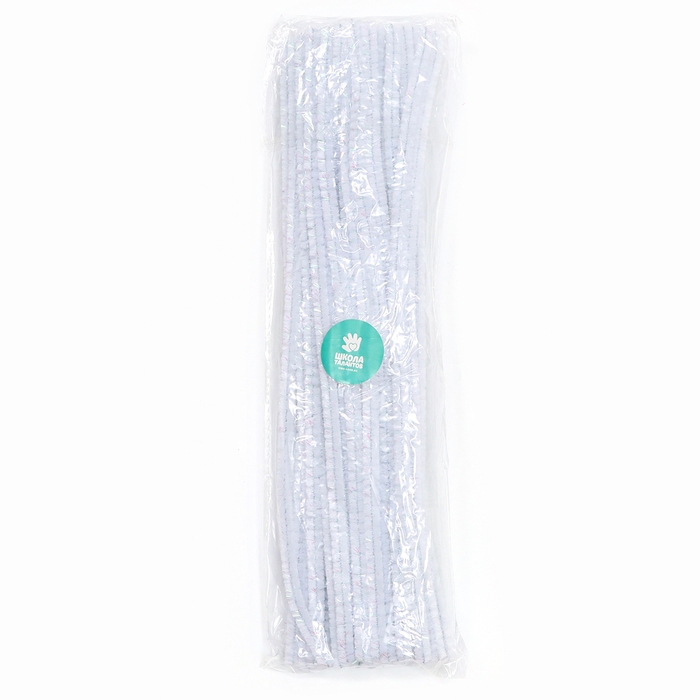 Проволока синельная набор 50 шт., белого цвета, 30 см Проволока синельная набор 50 шт., белого цвета, 30 см