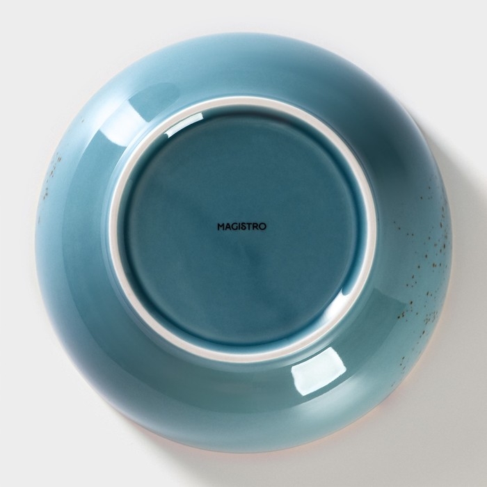 Салатник фарфоровый Magistro «Церера», 1,1 л, 18,5×7,5 см, цвет голубой Салатник фарфоровый Magistro «Церера», 1,1 л, 18,5×7,5 см, цвет голубой