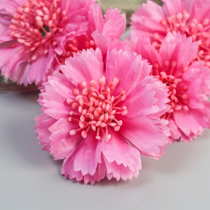 Цветы искусственные "Гвоздика каспар галант" 58х7 см, сиреневый