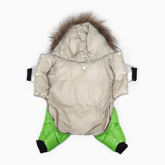 Комбинезон  Комбинезон "Пушок", размер 12 (ДС 28 см, ОГ 38 см, ОШ 27 см), зелёный