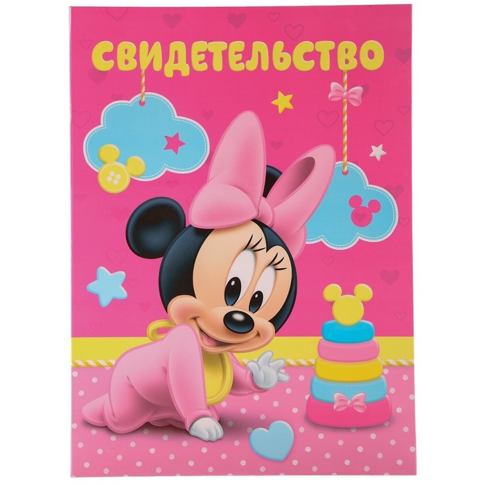 Обложка для документов набор  Обложка для документов набор "Мои первые документы", Минни Маус, 21х30 см