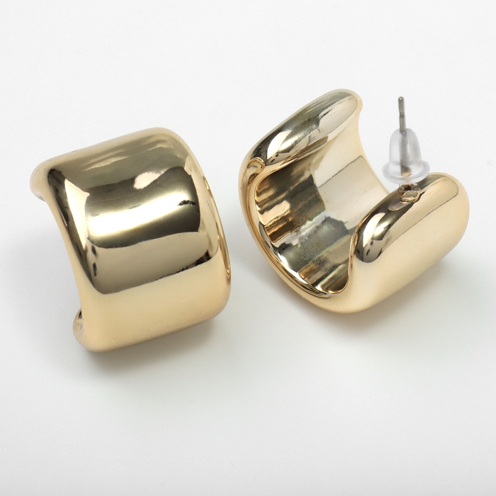 Серьги пластик «Круг» муза, цвет золото Серьги пластик «Круг» муза, цвет золото