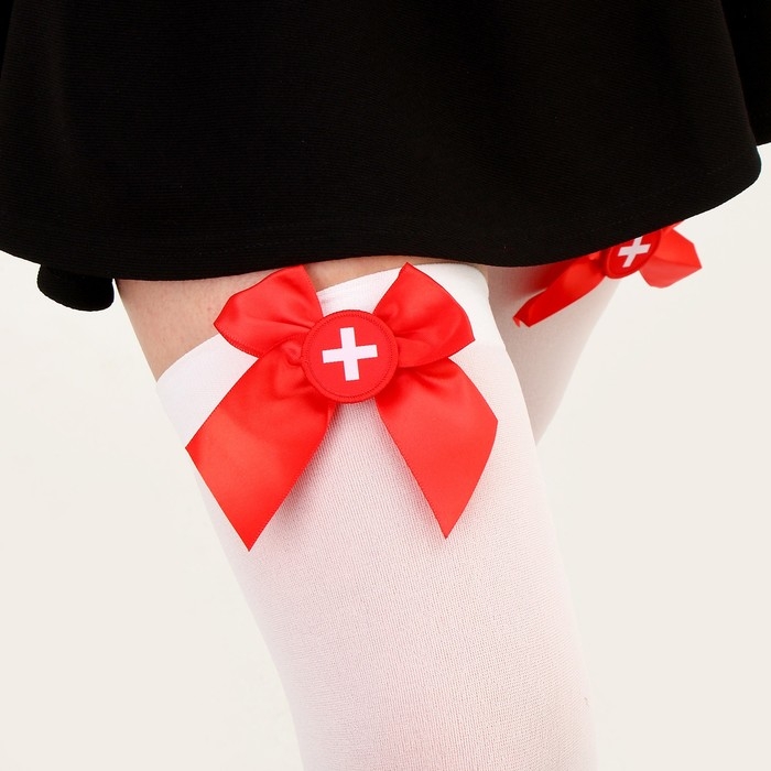 Карнавальные чулки «Медсестра», размер М Карнавальные чулки «Медсестра», размер М