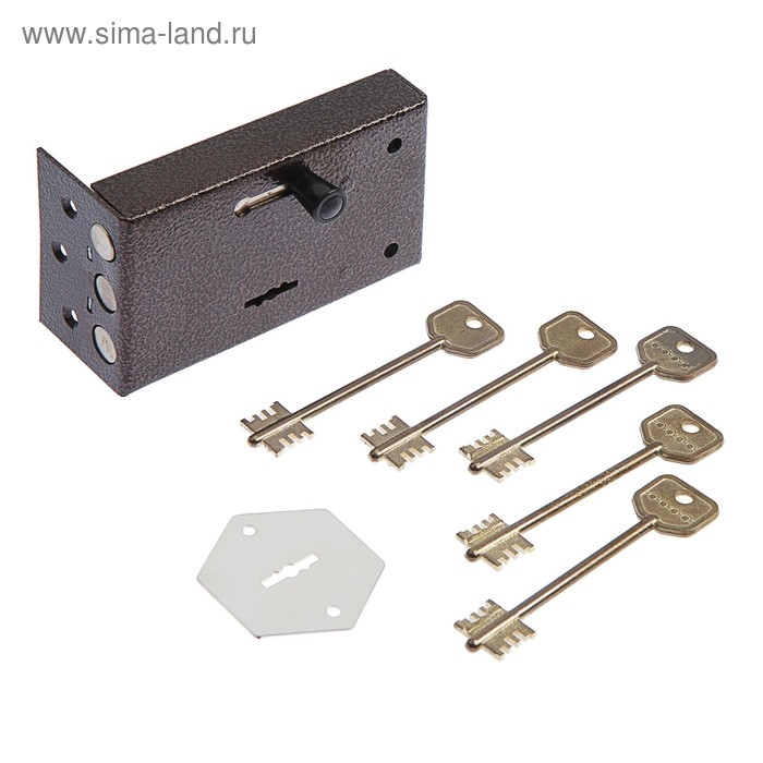 Замок накладной Замок накладной "Сенат" ЗНС3-5 (130) Соболь, б/о, 5 ключей