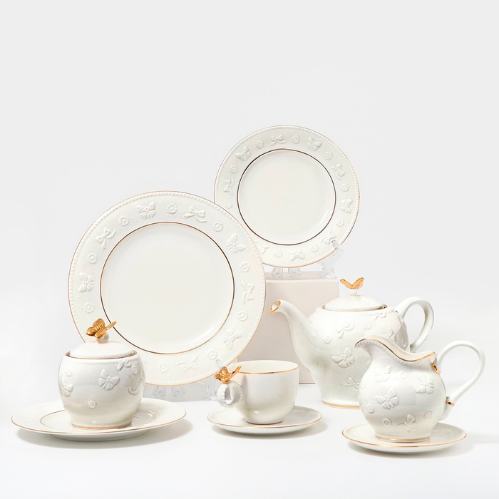 Наборы посуды чайный сервиз столовый фарфоровый «Магдалена» 22 предмета