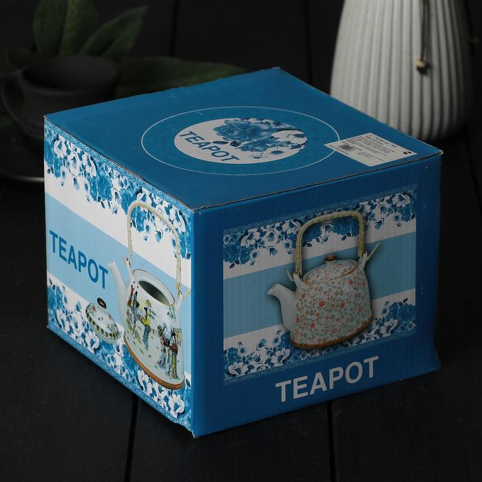 Чайник керамический заварочный с металлическим ситом «Лотос», 900 мл Чайник керамический заварочный с металлическим ситом «Лотос», 900 мл