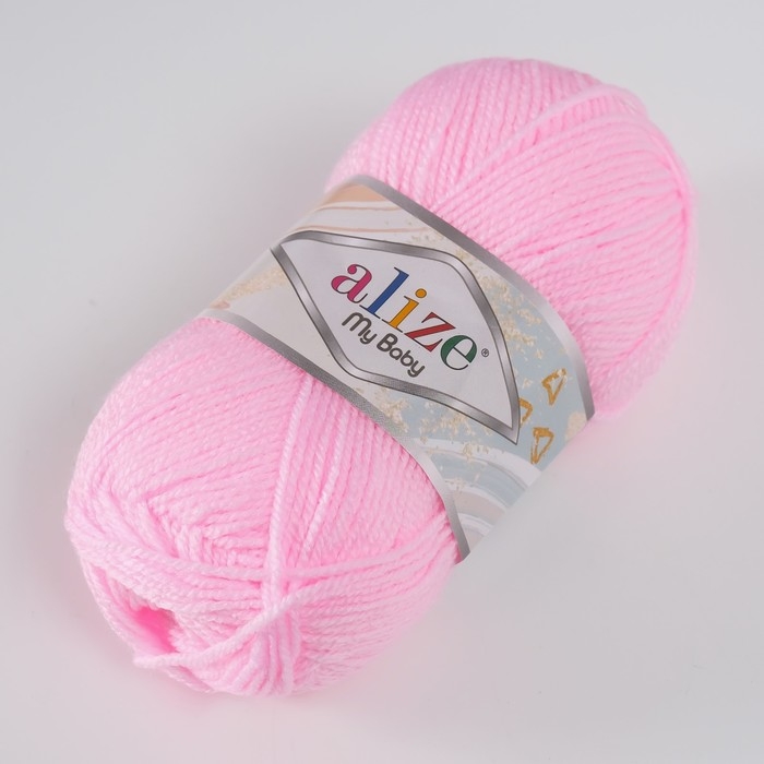 Пряжа Пряжа "My baby" 100% акрил 150м/50гр (185 детский розовый)
