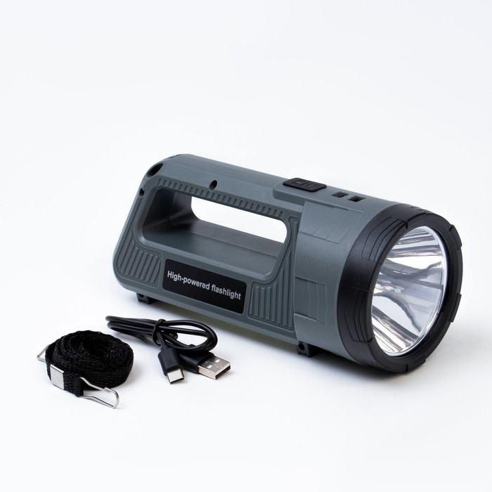 Фонарь светодиодный аккумуляторный ручной, 2400 мАч, 20 Вт, COB, USB, индикатор заряда Фонарь светодиодный аккумуляторный ручной, 2400 мАч, 20 Вт, COB, USB, индикатор заряда