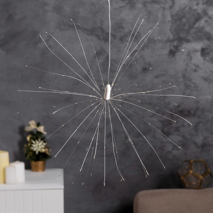 Фигура светодиодная  Фигура светодиодная "Салют", ААx4 (не в компл.), 120 LED, свечение теплоё белое