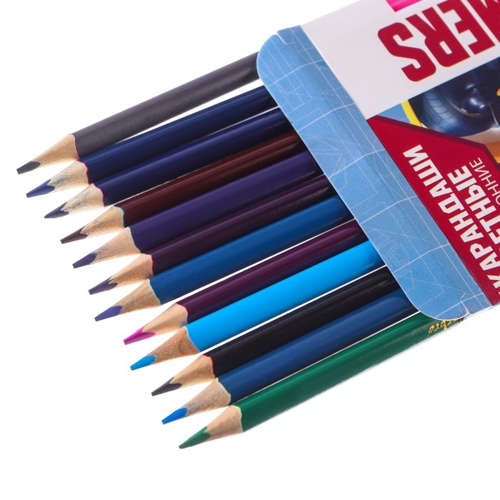 Карандаши цветные 24 цвета, двусторонние, Transformers Карандаши цветные 24 цвета, двусторонние, Transformers