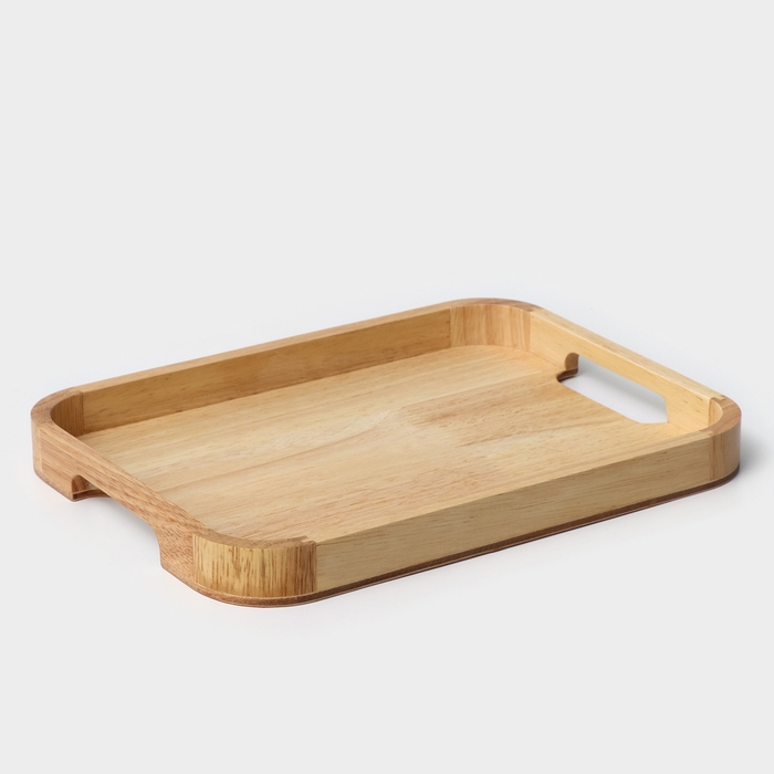 Поднос с ручками «Люкс», 30×23×2,8 см, гевея Поднос с ручками «Люкс», 30×23×2,8 см, гевея
