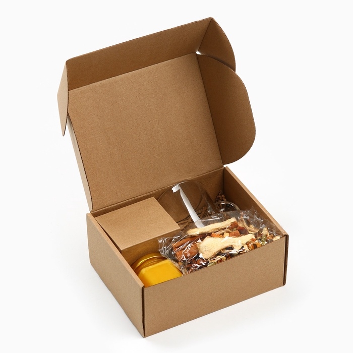 Подарочный набор: специи для глинтвейна, бокал, крем мед Подарочный набор: специи для глинтвейна, бокал, крем мед "Тепло внутри"