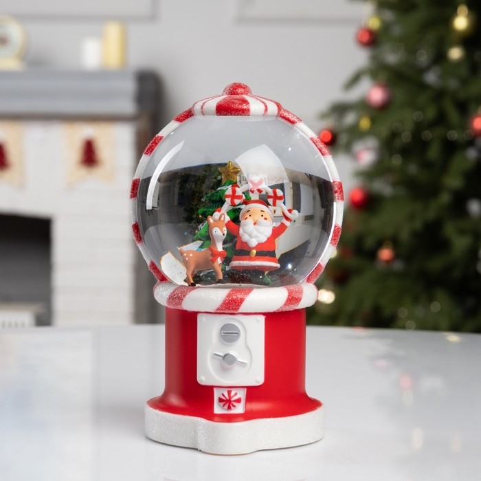 Фигура светодиодная «Новогодняя карамель», 19.8х11.1х11.8 см, музыка, батарейки ААх3 (не в комплекте), USB, свечение тёплое белое Фигура светодиодная «Новогодняя карамель», 19.8х11.1х11.8 см, музыка, батарейки ААх3 (не в комплекте), USB, свечение тёплое белое