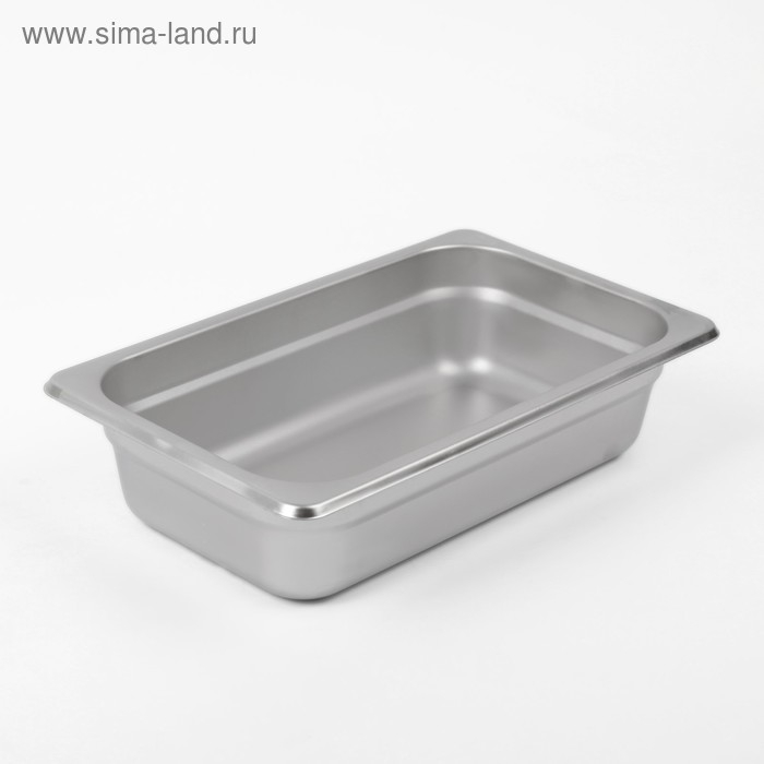 Гастроемкость 1/4 из нержавеющей стали, 65 мм, 26,5×16,2×6,5 см, толщина 0,8 мм Гастроемкость 1/4 из нержавеющей стали, 65 мм, 26,5×16,2×6,5 см, толщина 0,8 мм