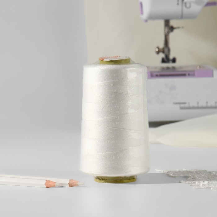 Нитки 100ЛЛ, 1500 м, цвет белый Нитки 100ЛЛ, 1500 м, цвет белый