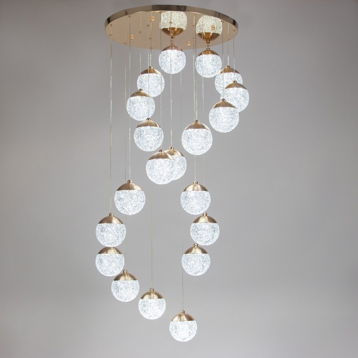 Светильник-каскад Светильник-каскад "Медея" 20хLED 60Вт 3000-6000К золото 70х70х250 см BayerLux