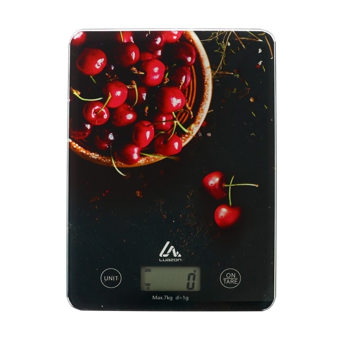 Весы кухонные Luazon LVK-702  Весы кухонные Luazon LVK-702 "Черешня", электронные, до 7 кг