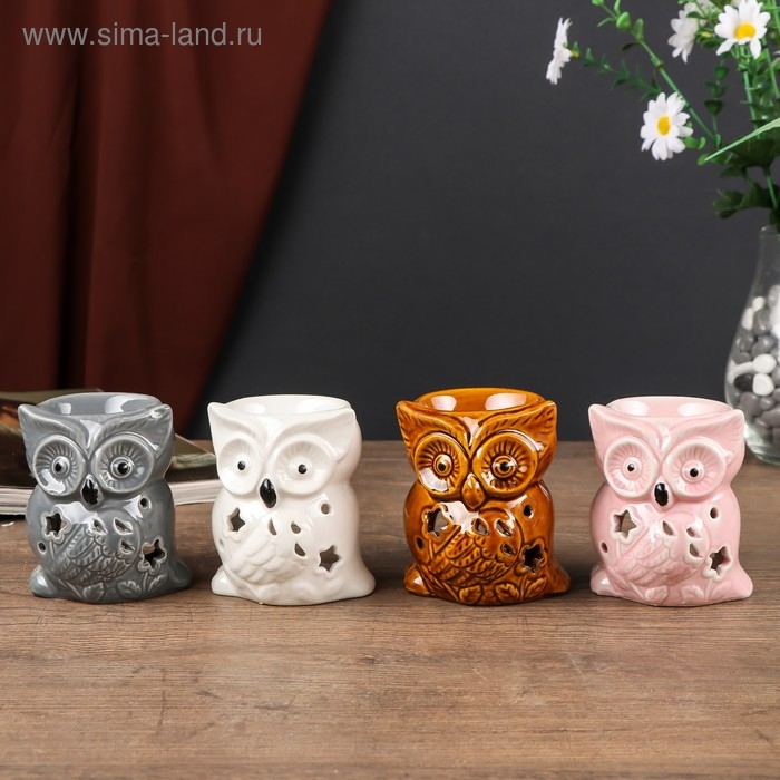Аромалампа керамика Аромалампа керамика "Совёнок" МИКС 9х7,7х7 см