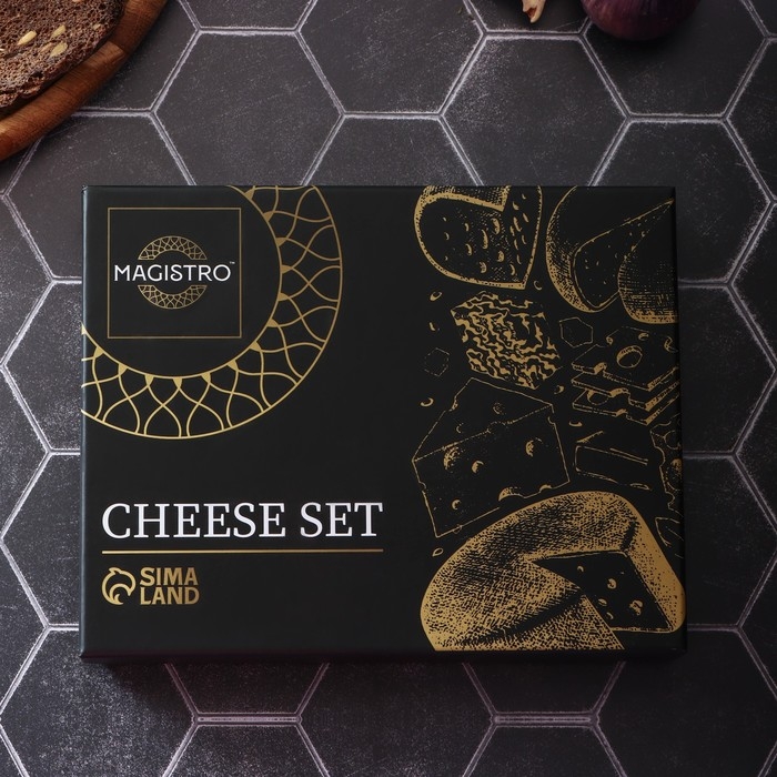 Набор ножей для сыра Magistro Celt, 4 предмета, керамическая ручка Набор ножей для сыра Magistro Celt, 4 предмета, керамическая ручка