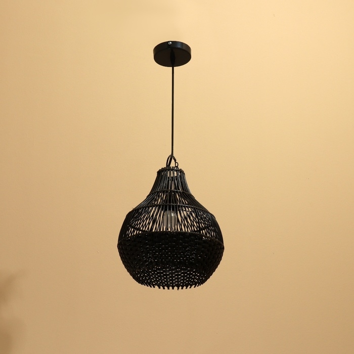 Светильник потолочный из ротанга Светильник потолочный из ротанга "Стивен" 1х120Вт, Е27, 30х30х35см