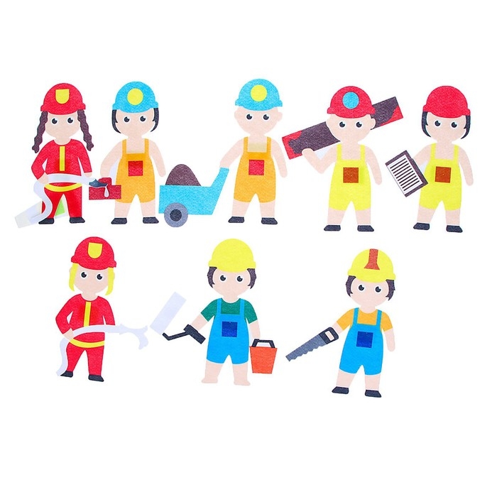 Бизиборд на стену из фетра «Профессии» 25 деталей на липучке, размер поля — 105 × 75 см Бизиборд на стену из фетра «Профессии» 25 деталей на липучке, размер поля — 105 × 75 см