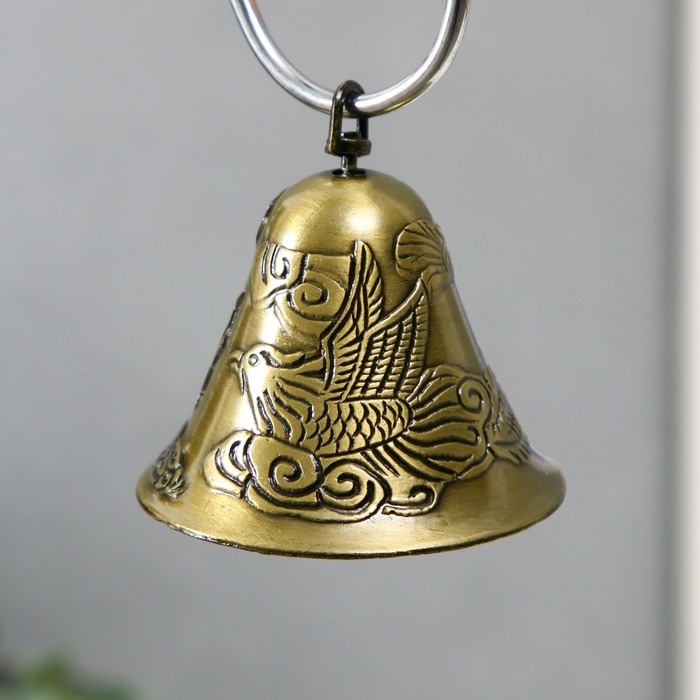 Колокольчик бронза  Колокольчик бронза "Дракон и Феникс" d=6 см