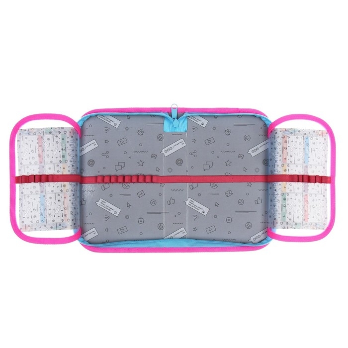 Пенал 1 секция, 130 х 210 х 40 мм, 2 откидные планки, тканевый, Calligrata TOP, Content Пенал 1 секция, 130 х 210 х 40 мм, 2 откидные планки, тканевый, Calligrata TOP, Content "Котик корея"