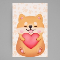 Коробка подарочная складная, упаковка, «Забавный корги», 15 х 15 х 8 см