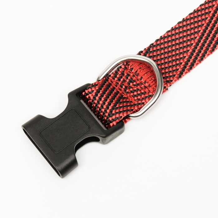 Ошейник Ошейник "Вязанка", ширина 2 см, красный