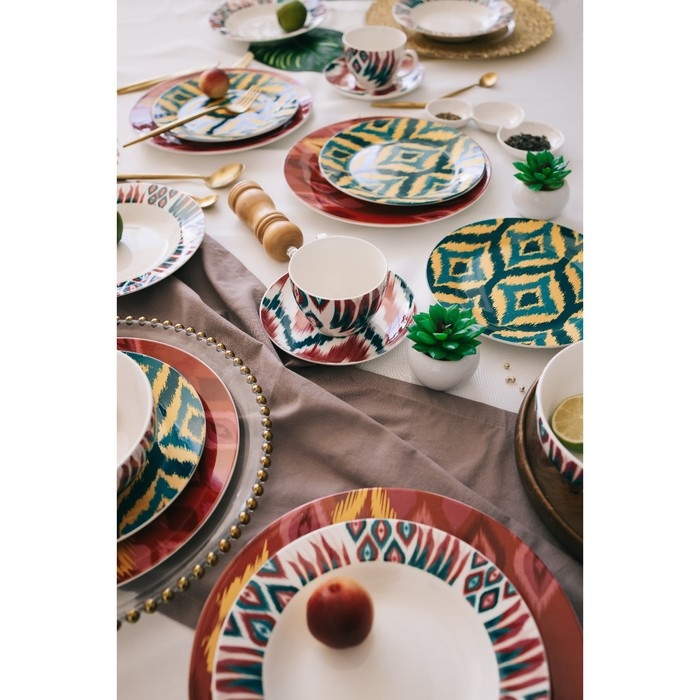 Чайная пара фарфоровая Доляна Askım, 2 предмета: чашка 250 мл, блюдце d=15 см, цвет разноцветный Чайная пара фарфоровая Доляна Askım, 2 предмета: чашка 250 мл, блюдце d=15 см, цвет разноцветный