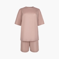Костюм женский (футболка, шорты) MINAKU: Casual collection цвет бежевый, размер 48