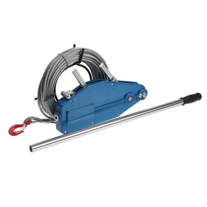 Лебёдка рычажная тросовая МТМ ТУНДРА, трос d = 8.3 мм, 20 м, подъём 0.8 т, нагрузка до 1 т Лебёдка рычажная тросовая МТМ ТУНДРА, трос d = 8.3 мм, 20 м, подъём 0.8 т, нагрузка до 1 т